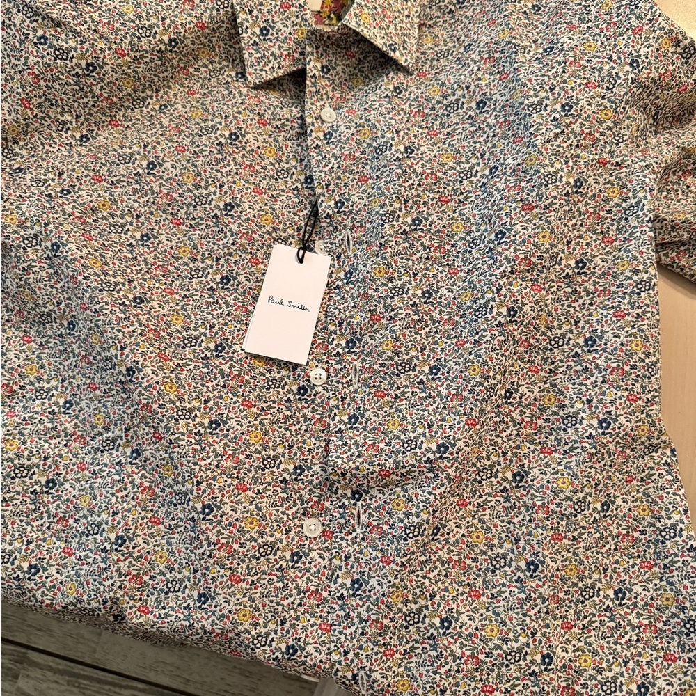 Paul Smith Red and Blue Casual Button Down Shirt - New with tag